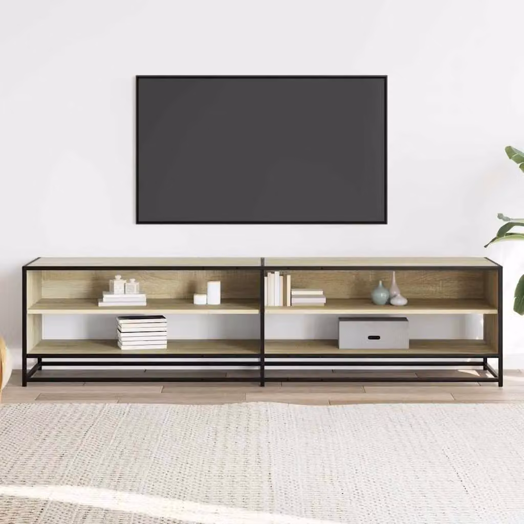 Berkfield Home TV Cabinet in Sonoma Oak Brown, W/D/H: 180.5 x 40 x 46 cm – 3