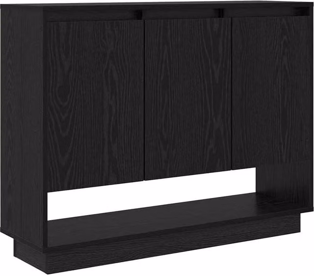 Berkfield Home Black Oak Sideboard with Shelf and Door, W/D/H: 97 x 29 x 75 cm – 1