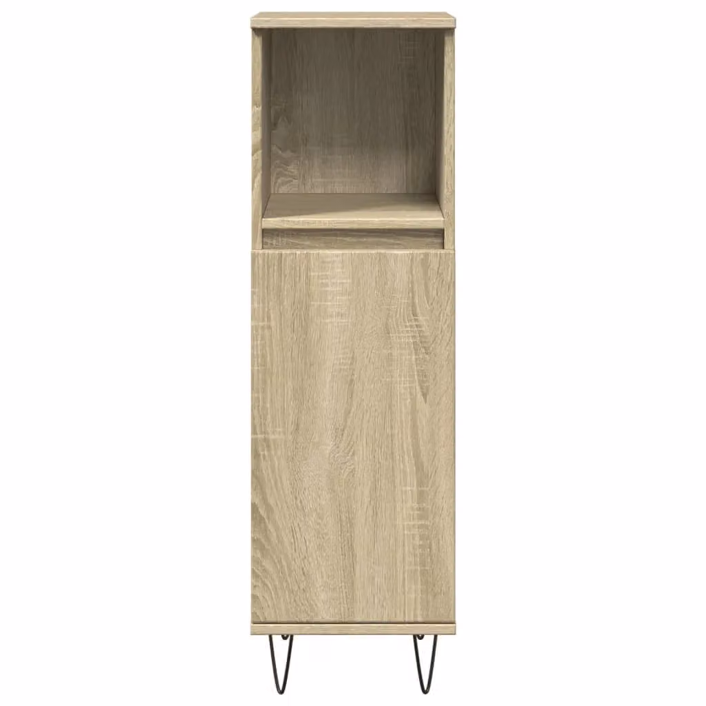 Berkfield Home Sonoma Oak Bathroom Cabinet in Brown, W/D/H: 30 x 30 x 100 cm – 2