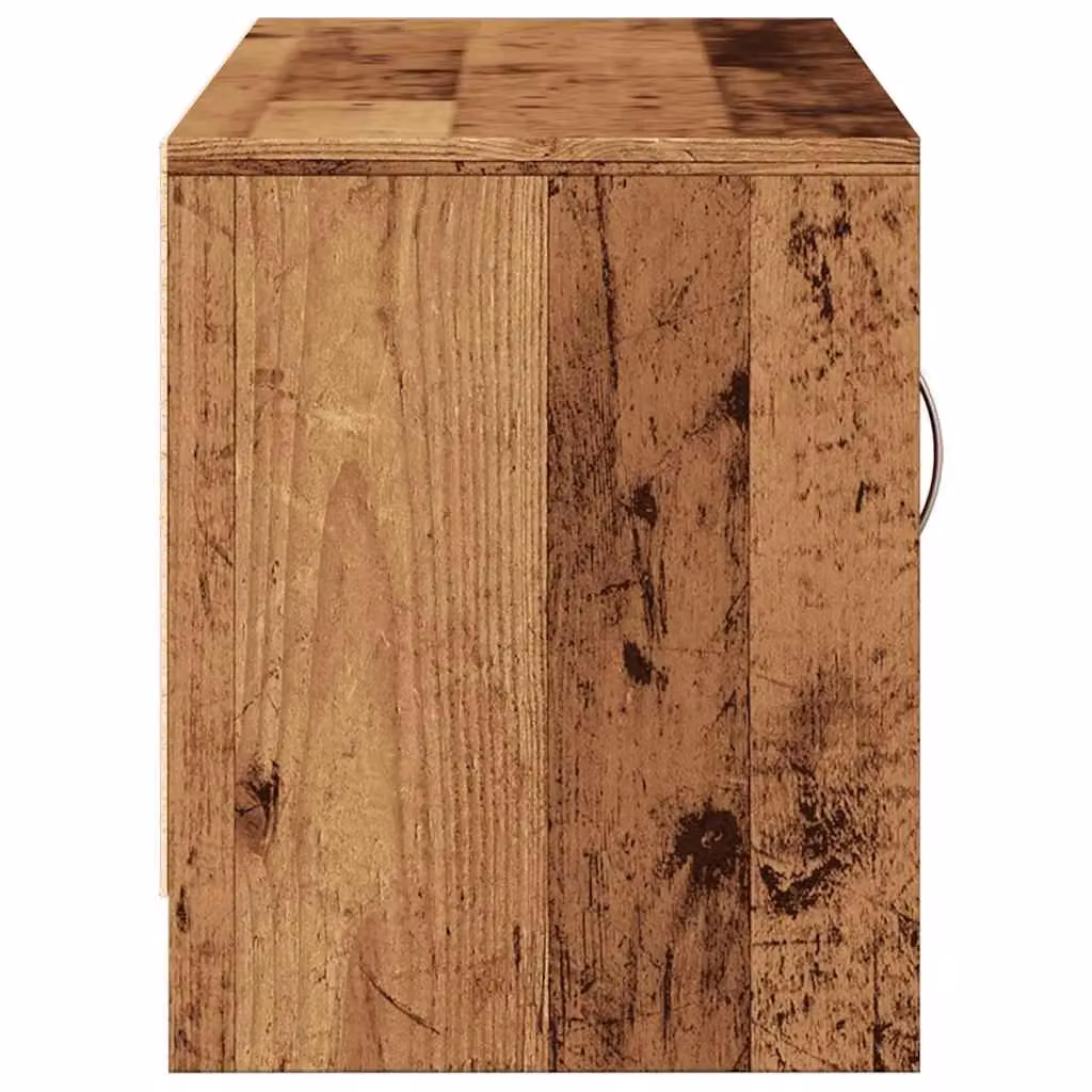 Berkfield Home Rustic TV Cabinet in Brown Engineered Wood W/D/H: 102 x 30 x 37.5 cm – 4