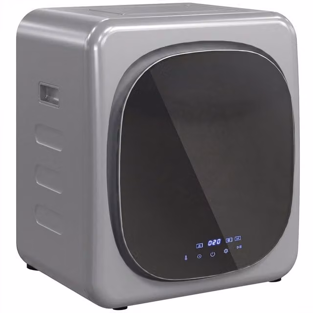 HOMCOM 2.5kg Vented Front Loader Tumble Dryer with Smart Mode and Stainless Steel Tub, Silver Tone, W/D/H: 56 x 48 x 48 cm – 1