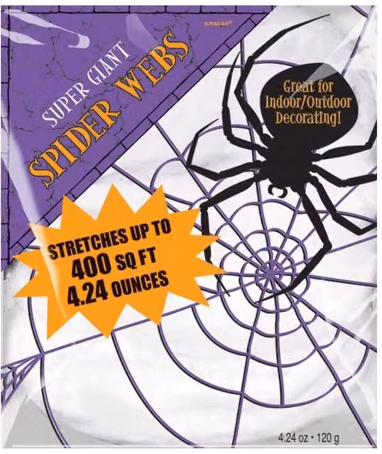 KDMD Stretchable Spiders Web in Grey and White, 120g