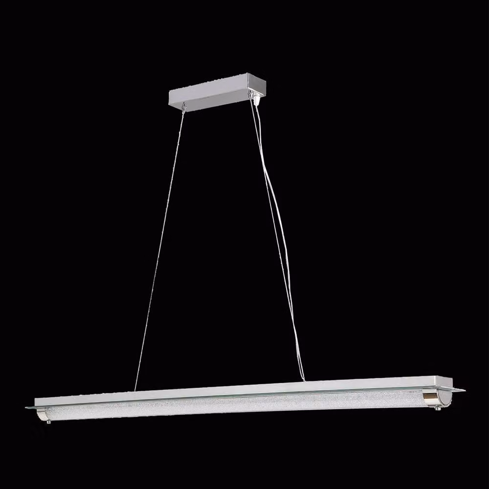 Netlighting Tube Pendant LED 36W 4000K in Grey and Chrome with Crystal Details – 2