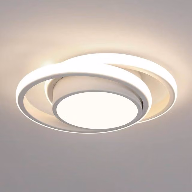 Goeco Modern Round LED Ceiling Light, 32W, 4500K, White