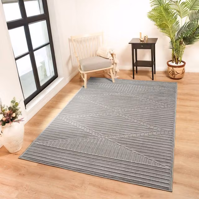 Livabliss Le Mans Modern Textured In- & Outdoor Rug in Beige, Grey and White, W: 200 cm, D: 275 cm – 1