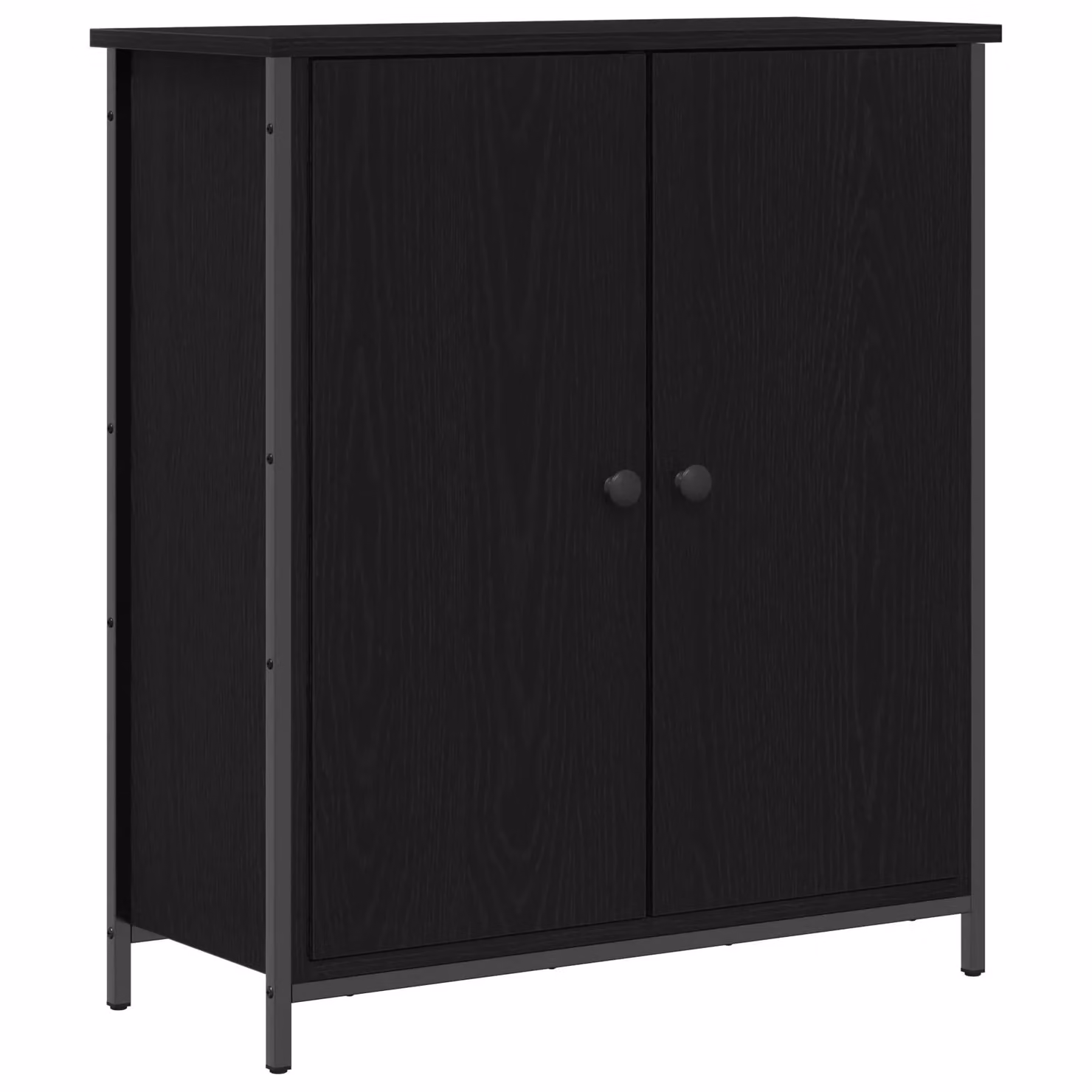 Berkfield Home Modern Black Oak Sideboard in MDF and Metal, W/D/H: 70 x 30 x 80 cm – 2