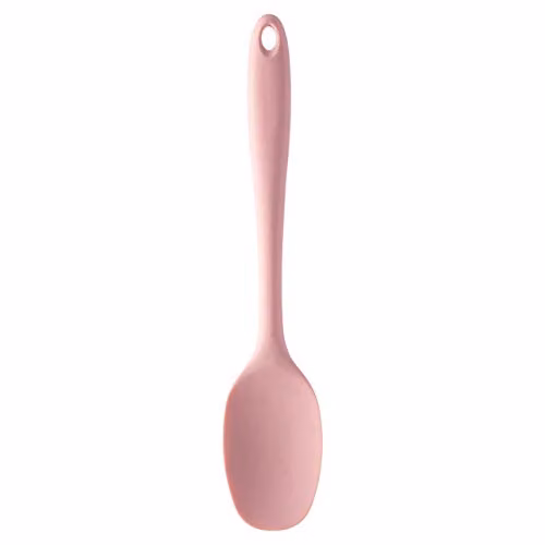 Orsina Heat-Resistant Pink Silicone Cooking Spoon with Hanging Loop – 1