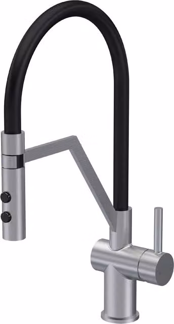 Balterley Kitchen Mono Mixer Tap with Single Lever Handle in Brushed Nickel, Height: 43.6 cm