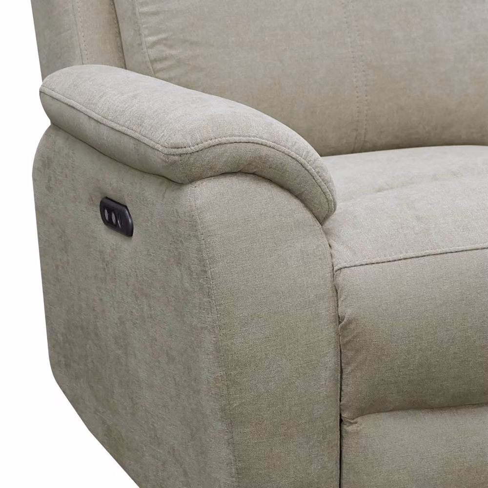 Aspire Richmond Single Seater Power Recliner Armchair in Grey Chenille Fabric – 3