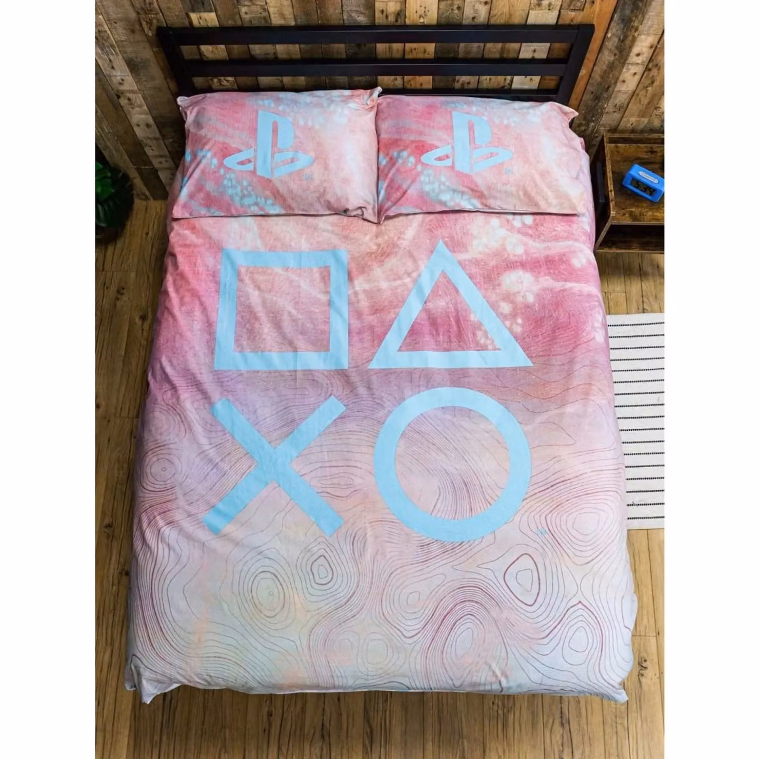 Playstation Marble Duvet Cover and Pillowcase Set in Pink, W/D/H: 200 x 220 cm – 2