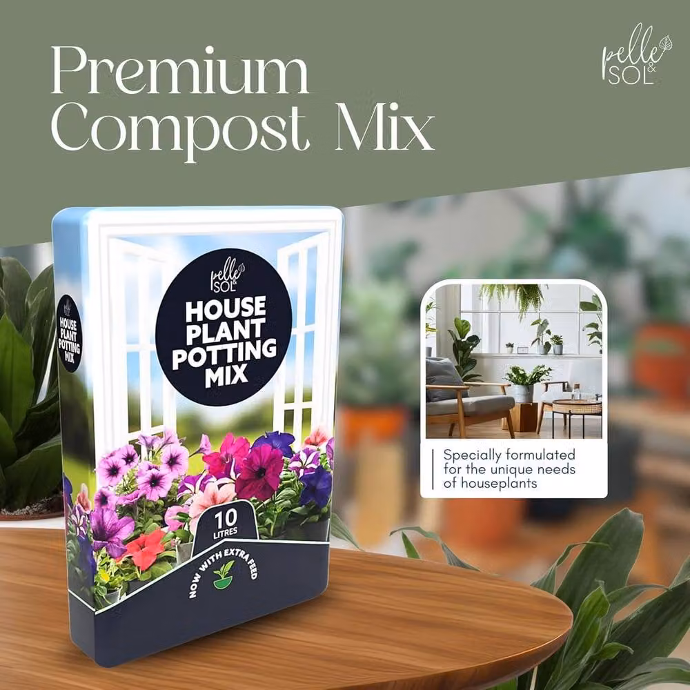 Pelle & Sol Houseplant Potting Compost Mix with Seramis Granules, 10 l – 2
