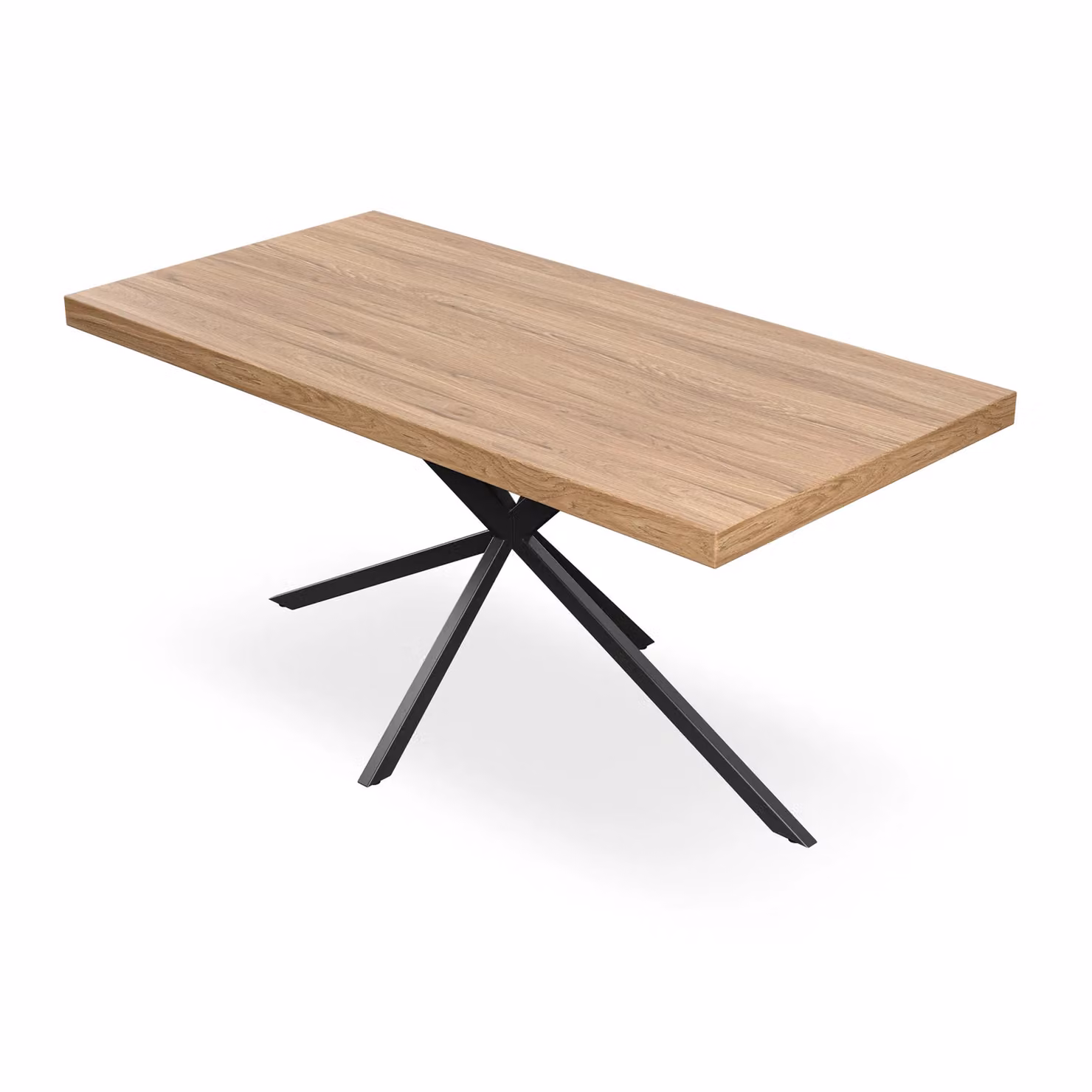 More4Homes Donni Dining Table and 6 Nova Velvet Dining Chairs Set, Oak Effect Table Top with Black Legs – 2