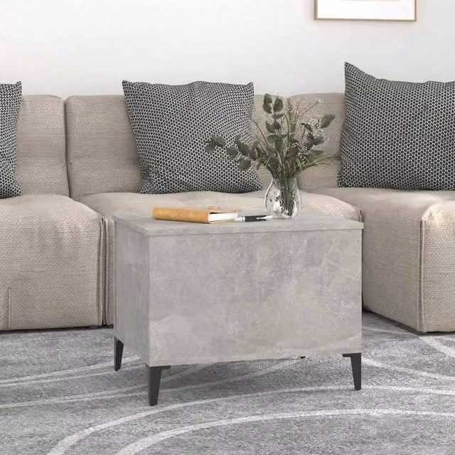 Berkfield Home Decorative Coffee Table in Concrete Grey, W: 60 cm, D: 44.5 cm, H: 45 cm – 1