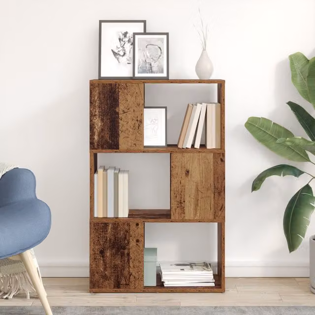 Berkfield Home Entertainment Centre in Brown Old Wood, W/D/H: 60 x 24 x 94 cm – 1