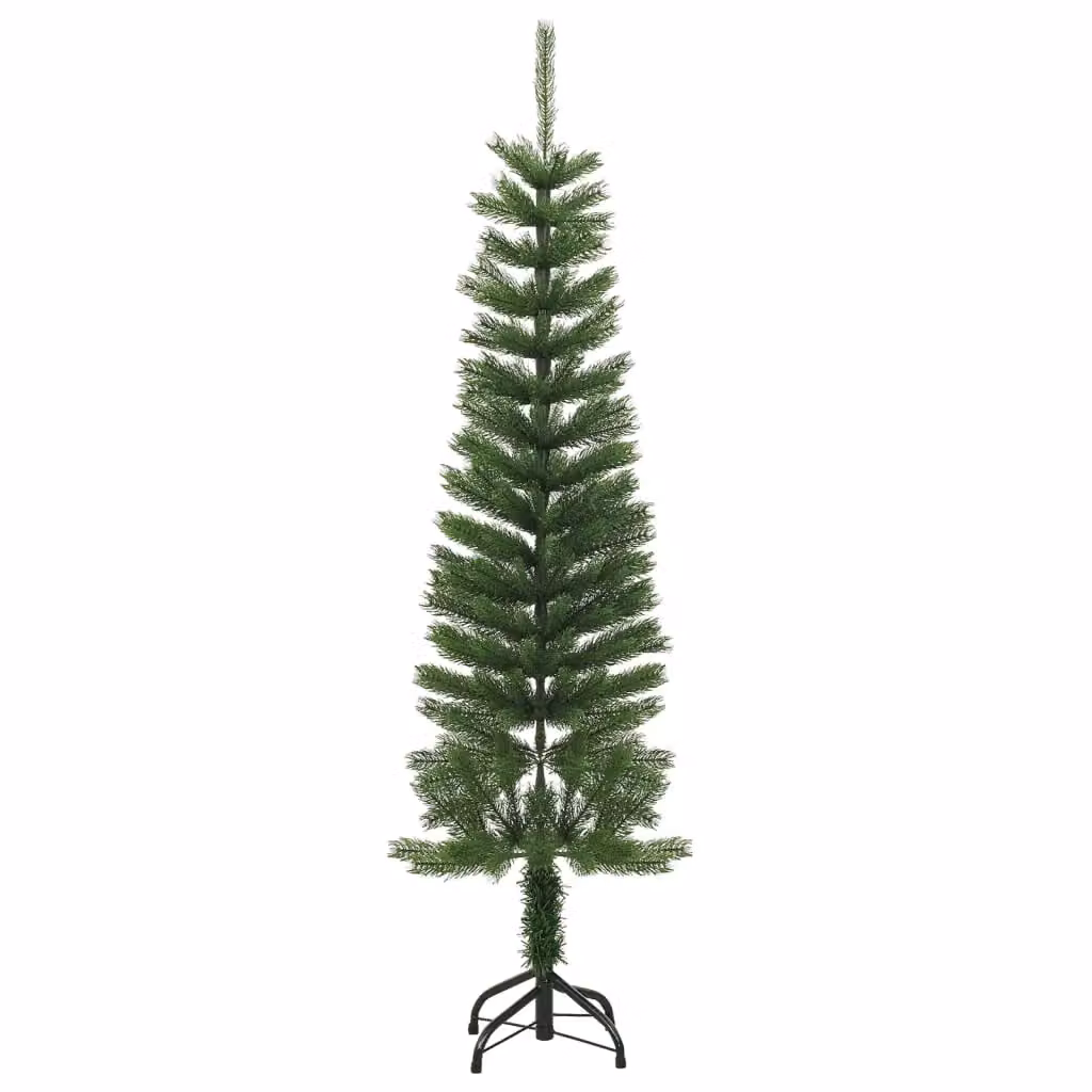 Berkfield Home Artificial Slim Green Christmas Tree with Stand, Height: 150 cm – 2
