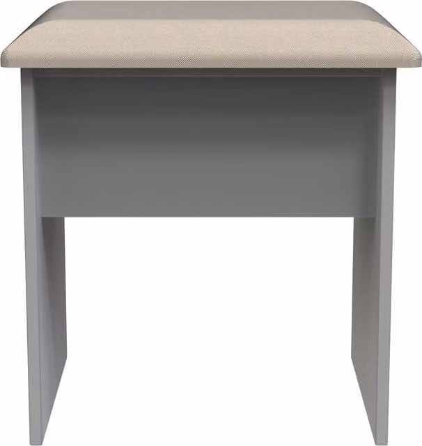 Ready Assembled 2 U Metro Stool in Grey with Gold Metal Frame – 1