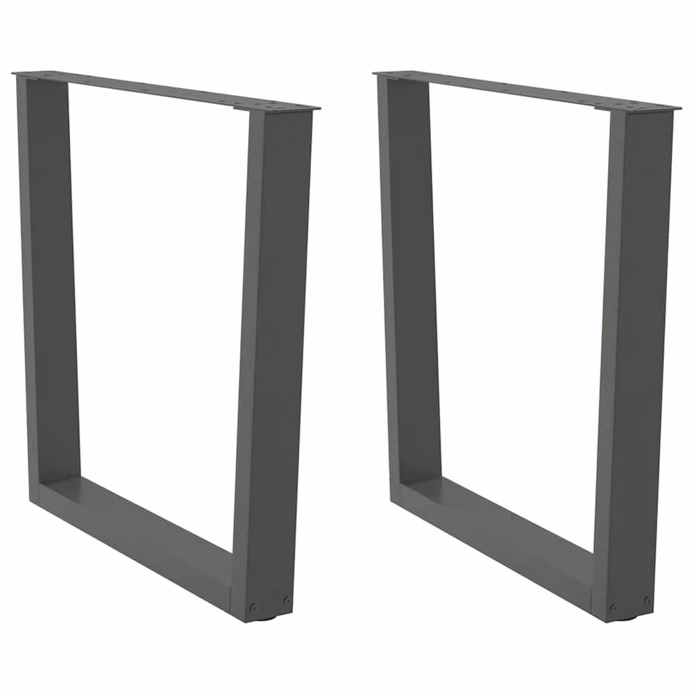 Berkfield Home V-Shape Dining Table Legs, 2 Pieces, Anthracite Steel, H: 72-73.3 cm x W: 90 cm – 1