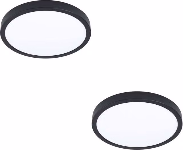 Loops 2 Pack Black Round LED Ceiling Lights for Modern Indoor Use – 1