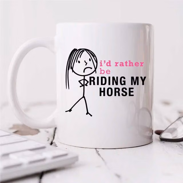 60 Second Makeover Women's I'd Rather Be Riding My Horse Ceramic Mug in White