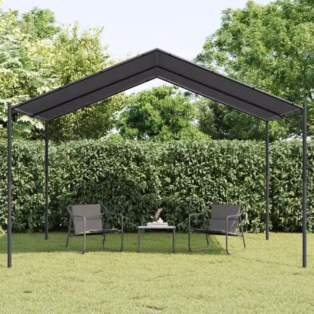 Berkfield Home Canopy Tent in Anthracite and Black, Steel and Polyester, W: 4 m, D: 3 m