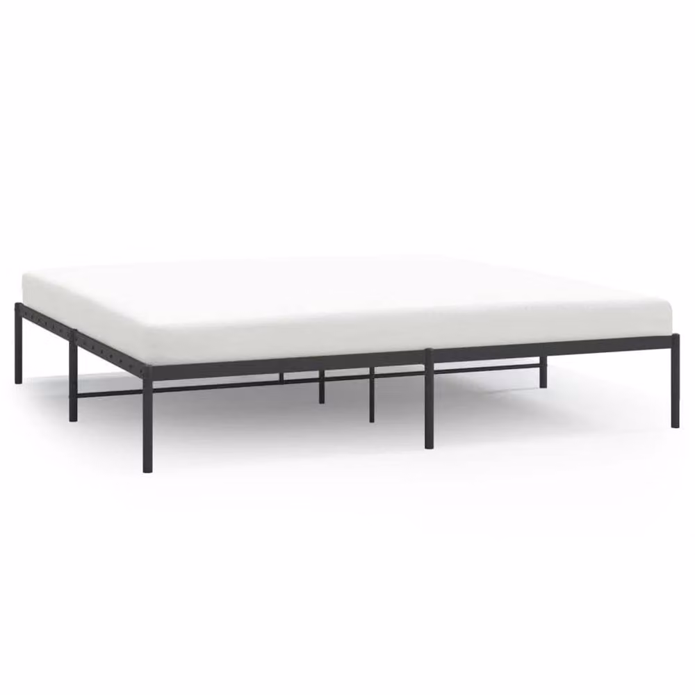 Berkfield Home Metal Bed Frame in Black W/D/H: 183 x 213 cm – 2