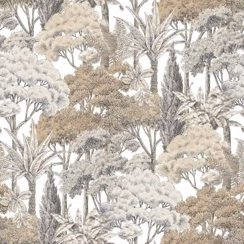 Grandeco Adeline Traditional Floral Botanical Textured Wallpaper in Pink and Grey