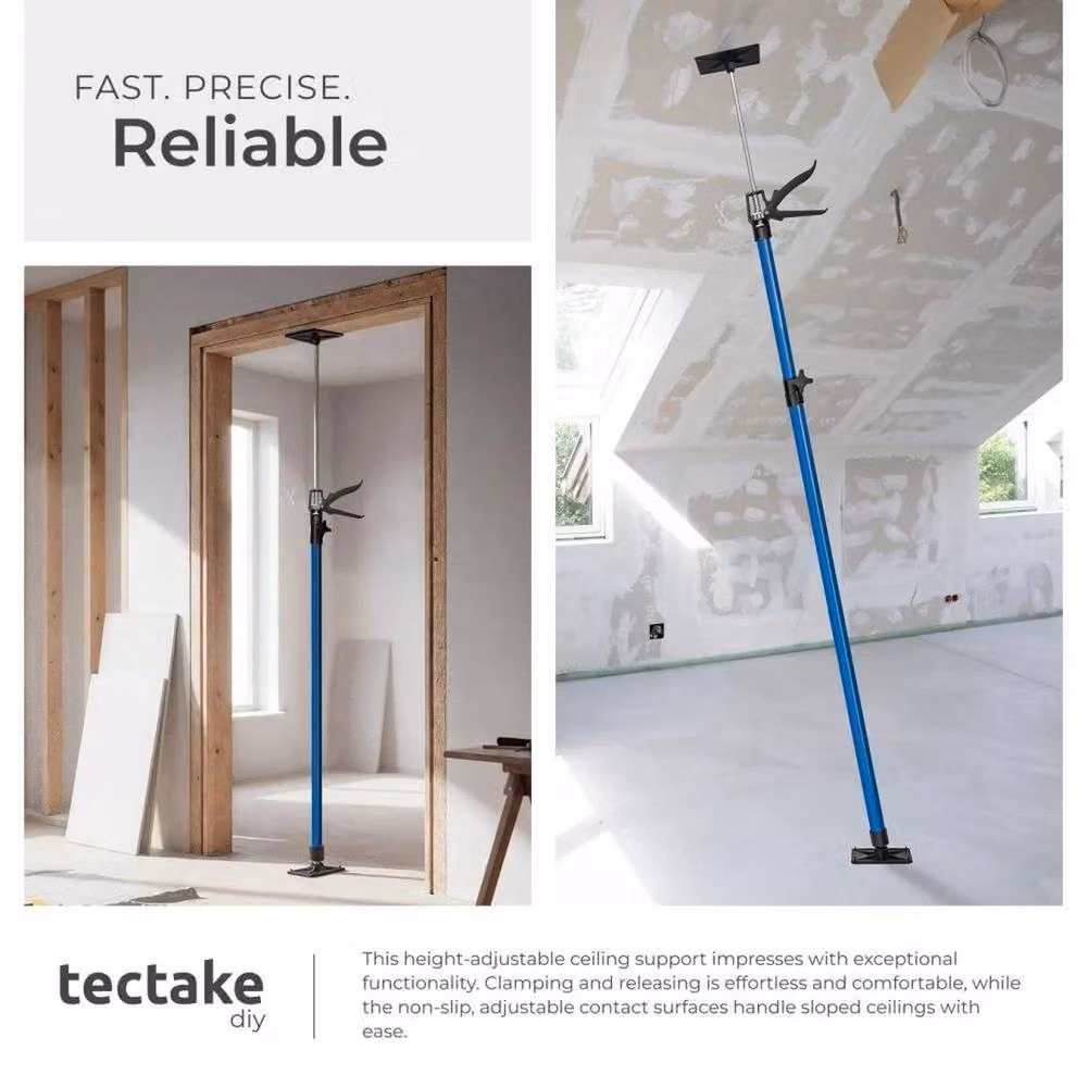 FLAVORA Set of 2 Adjustable Steel Support Props in Blue, H: 1000 cm, W: 52 cm, D: 29 cm – 3
