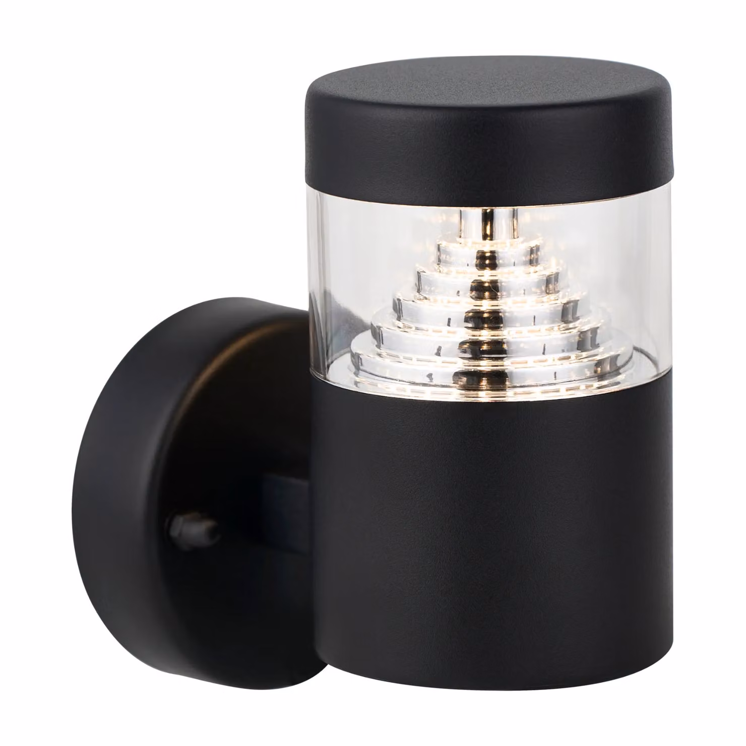 First Choice Lighting Pyramid Set of 2 Black LED Outdoor Wall Lights – 2
