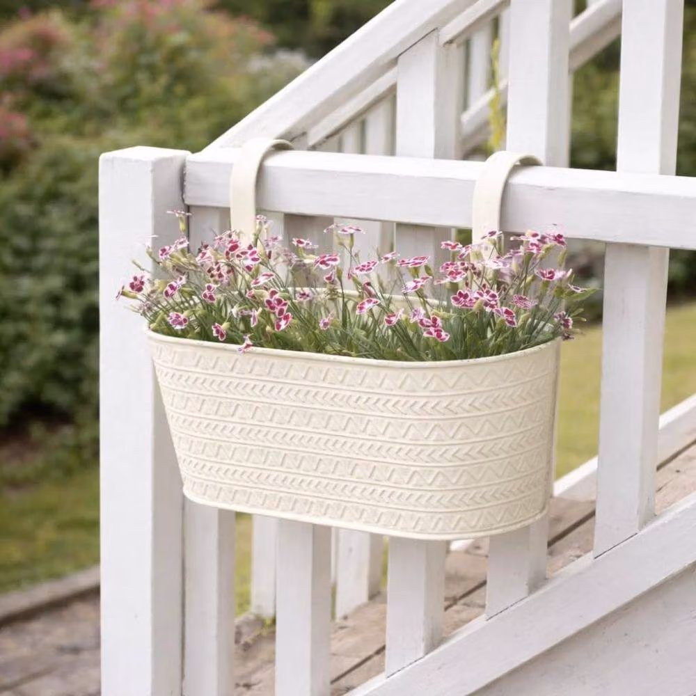 Marco Paul Ivory Window Box Planter for Fence and Balcony W: 30.48 cm, D: 30.48 cm, H: 30.48 cm – 3