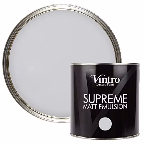 Vintro Luxury Matt Emulsion Multi Surface Paint in Bidston Grey, 2.5L