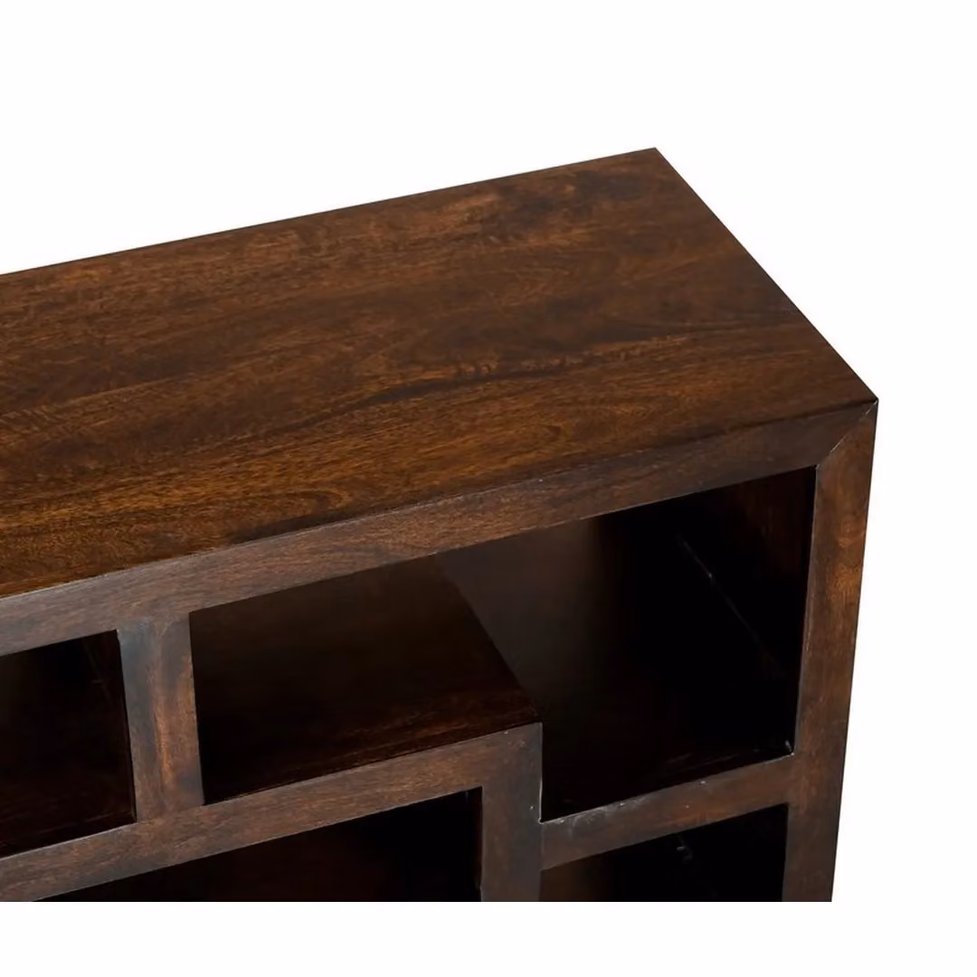 Jaipur Furniture Ltd Yoga Straight TV Unit in Brown Mango Wood, W110 x D40 x H70 cm – 3