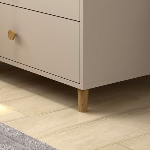 Shefa Kids 890 Cashmere Beige Baby Changing Unit and 3-Drawer Dresser – 3