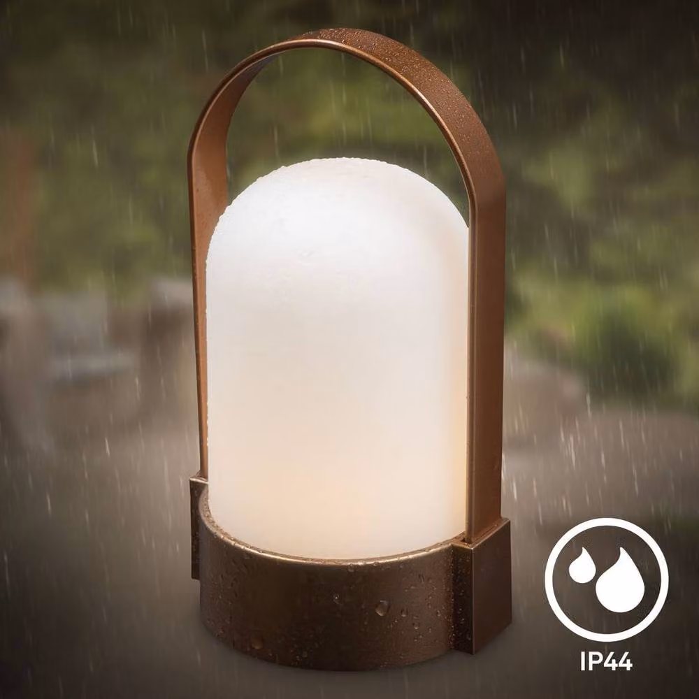 Briloner Rechargeable LED Camping Lamp in Copper with IP44 Rating and Dimmable Warm White Light – 3