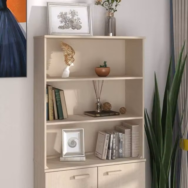 Berkfield Home HAMAR Highboard Top in Honey Brown Solid Pine Wood, W/D/H: 85 x 35 x 100 cm