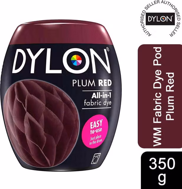 Dylon Fabric Dye Pods for Clothes and Soft Furnishings, Red, 350g – 7