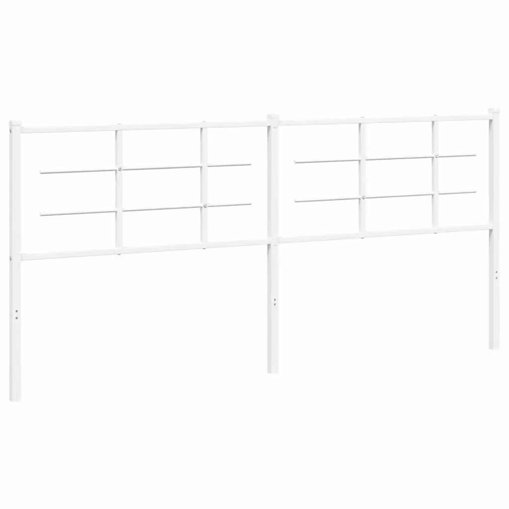 Berkfield Home Classic Metal Headboard in White, 200 cm – 2