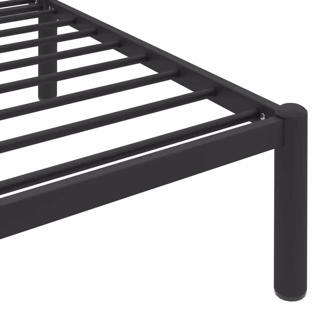 Berkfield Home Black Metal Bed Frame W: 140 cm, D: 200 cm – 3