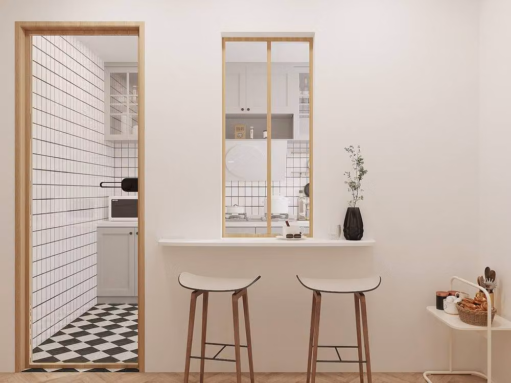 Vente-unique Powder-Coated Aluminium Workshop Window in Beige, W: 60 cm, H: 130 cm – 2