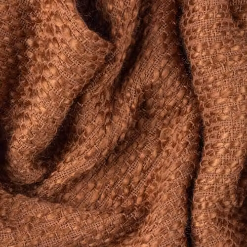 HOEM Morni Woven Fringed Throw in Brown, W/D/H: 130 x 180 cm – 1