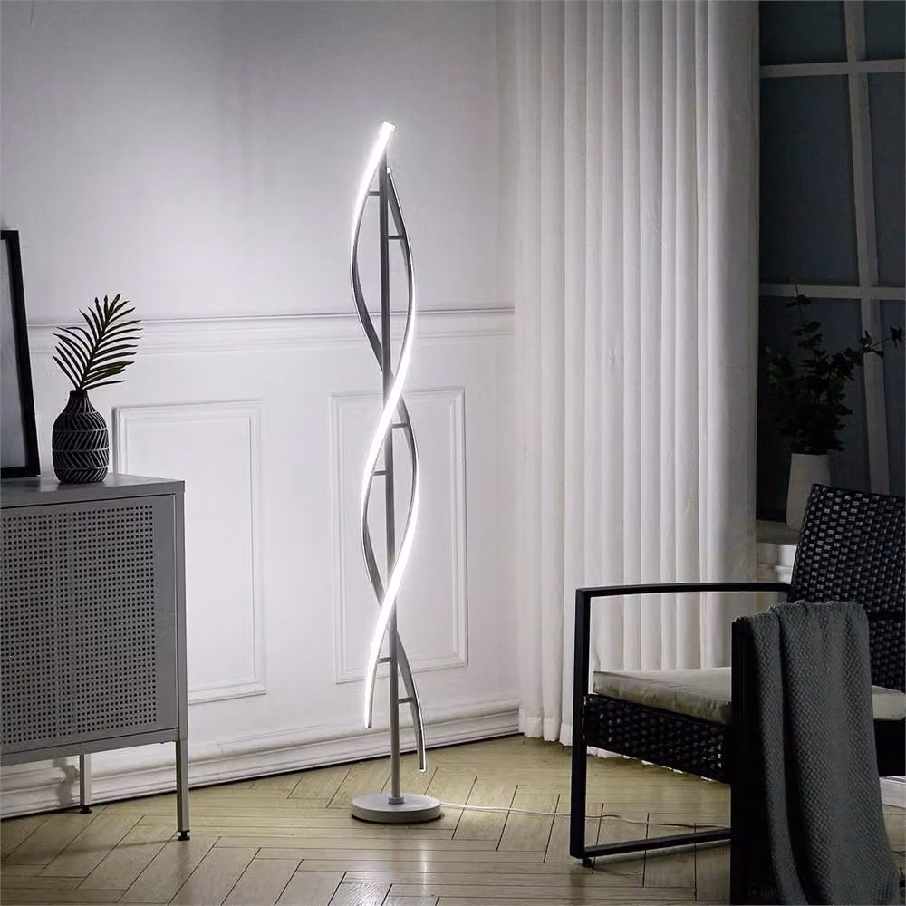 PAWNORA Artist Modern Arc Floor Lamp in White with Adjustable 60W Metal Design – 3