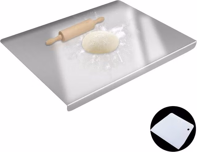 Ventryn Rectangular Stainless Steel Chopping Board in Silver – 1