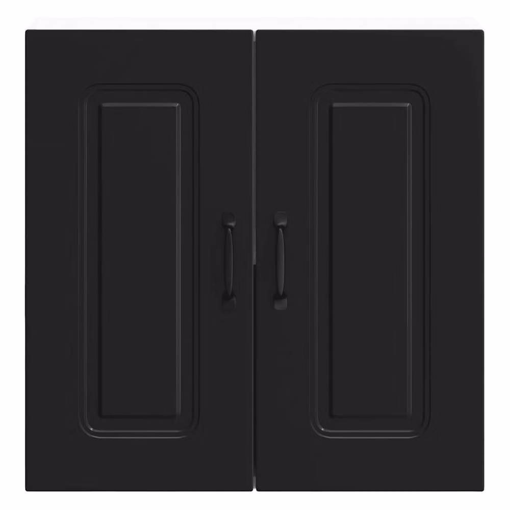 Berkfield Home Kalmar Wall Mounted Kitchen Cabinet in Black Matt MDF – 4