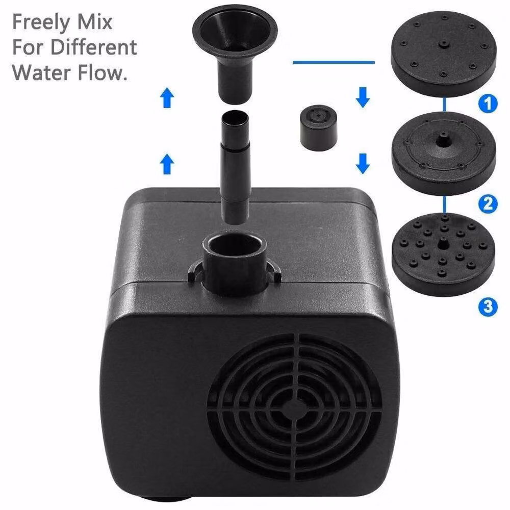 FLAVORA Solar Powered Fountain Pump for Garden Pools and Ponds, Black, W: 100 cm, D: 15 cm – 2