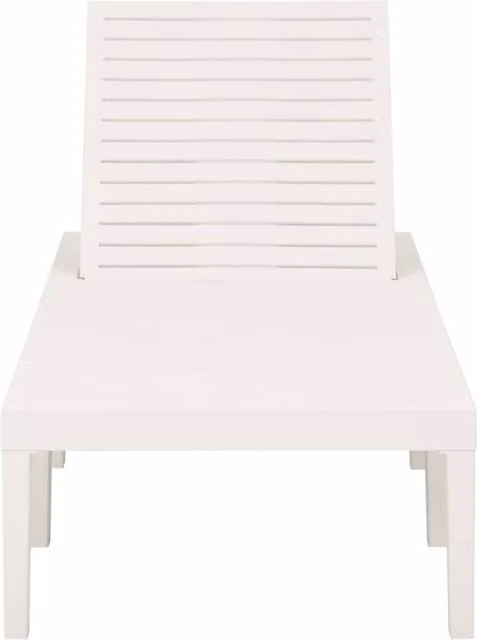 Berkfield Home White Plastic Sun Lounger with Adjustable Headrest
