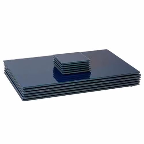 Harbour Housewares 12pc Glass Placemats and Coasters Set in Blue, W: 40 cm, D: 30 cm