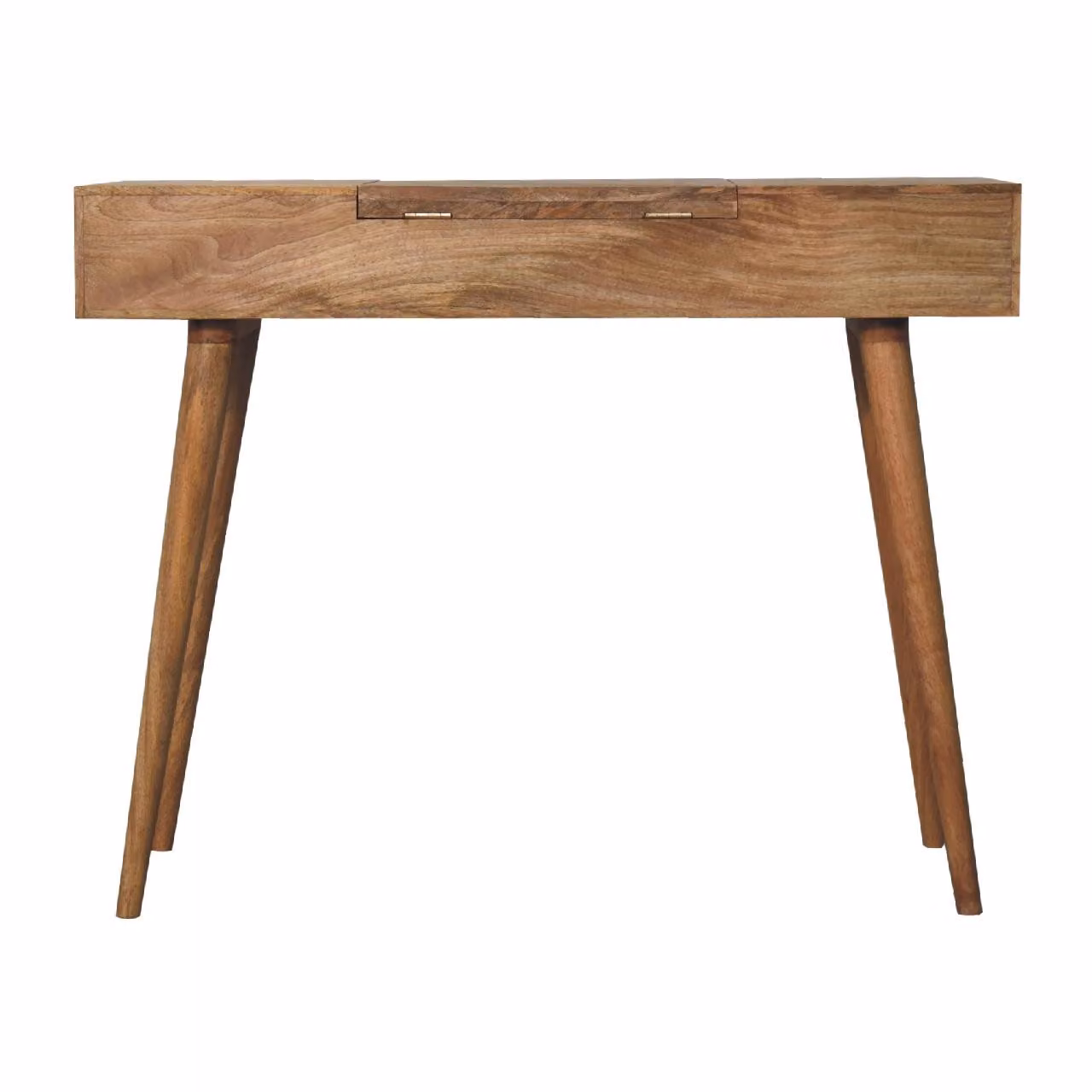 Aosom UK Brown Mango Wood Dressing Table with Mirror and 2 Drawers, W/D/H: 100 x 40 x 78 cm – 2
