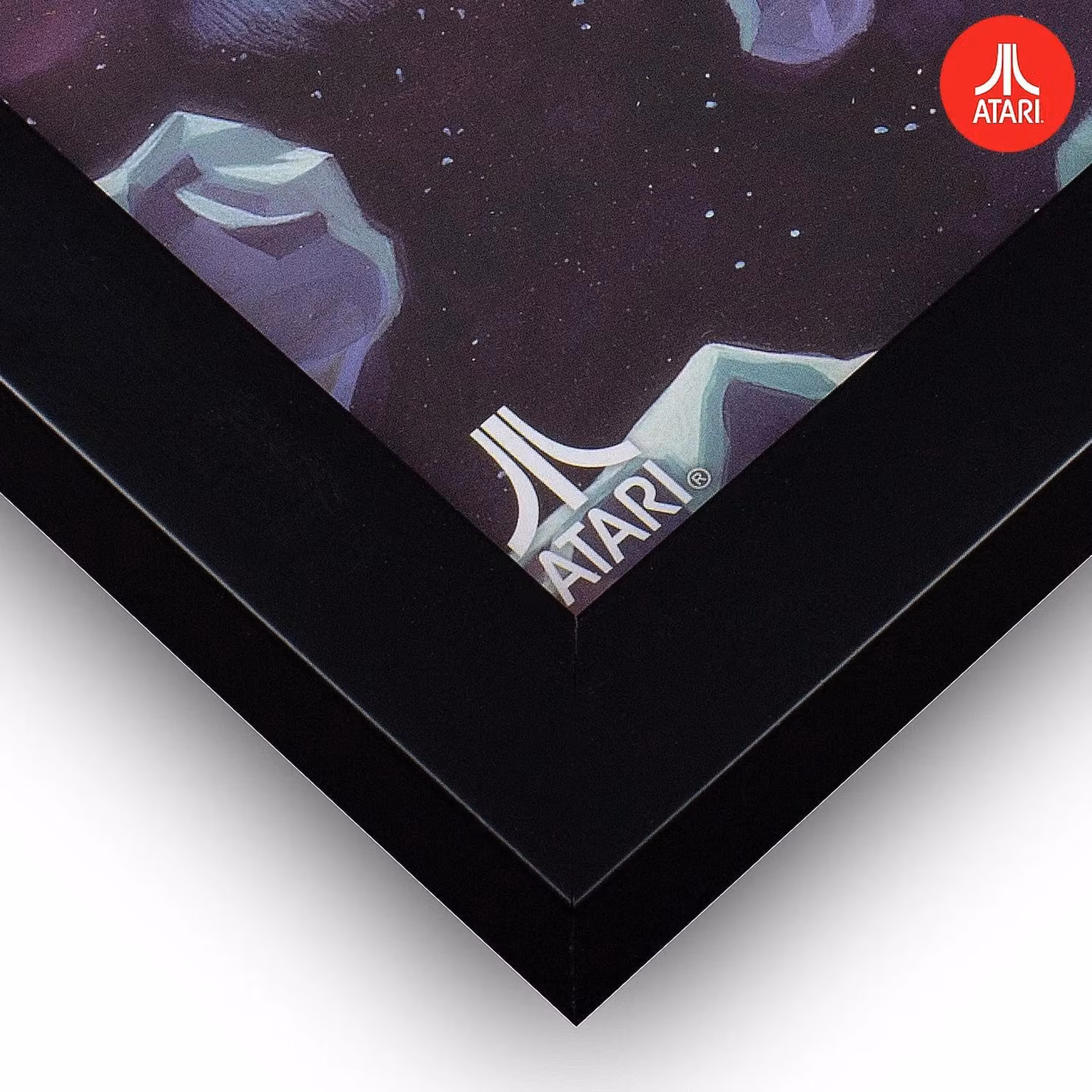 Thumbs Up Official Atari Asteroids 3D Canvas Wall Art in Black and Multicolour, W: 33.8 cm, H: 25.0 cm – 3
