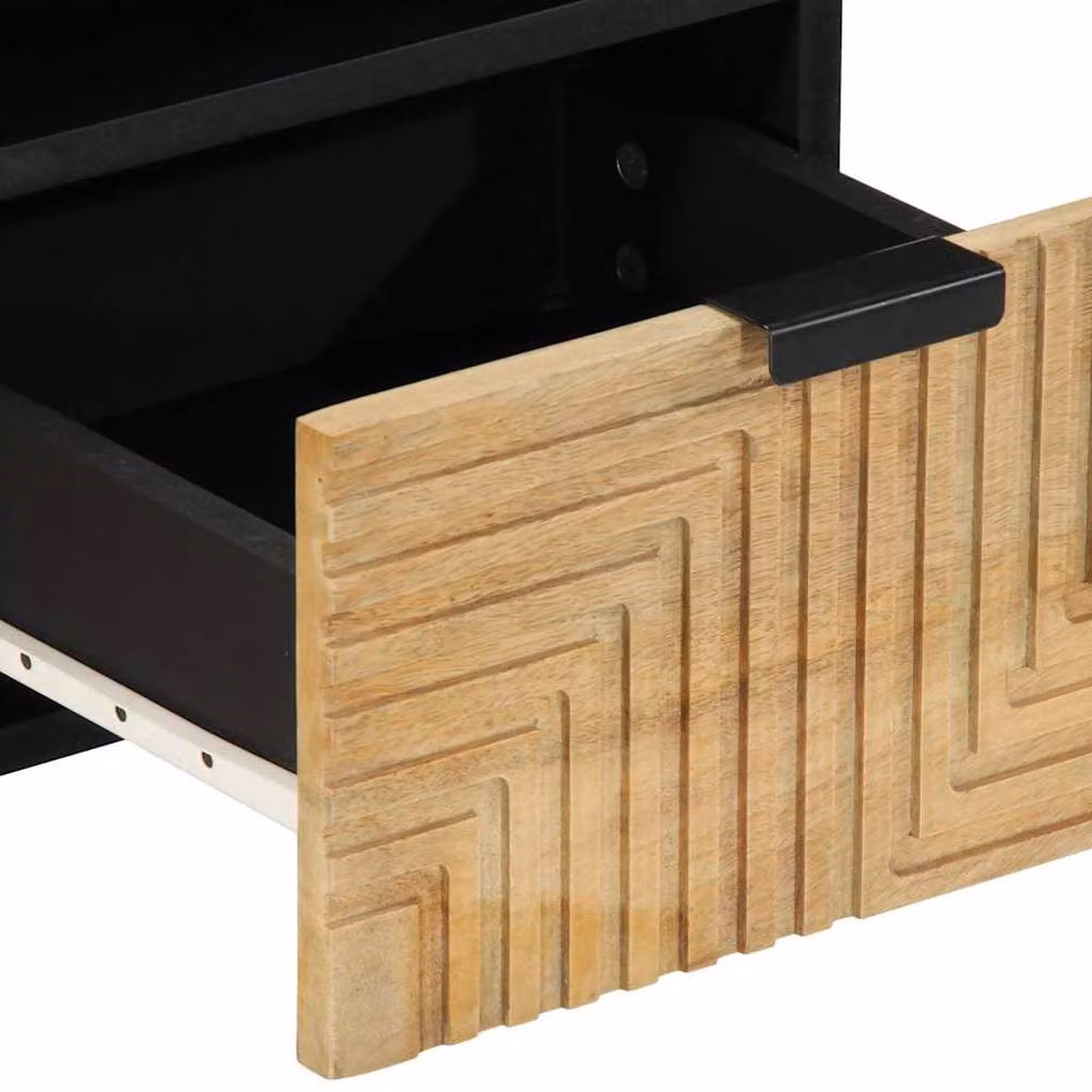 Berkfield Home Brown Mango Wood TV Cabinet W/D/H: 70 x 33 x 46 cm – 5