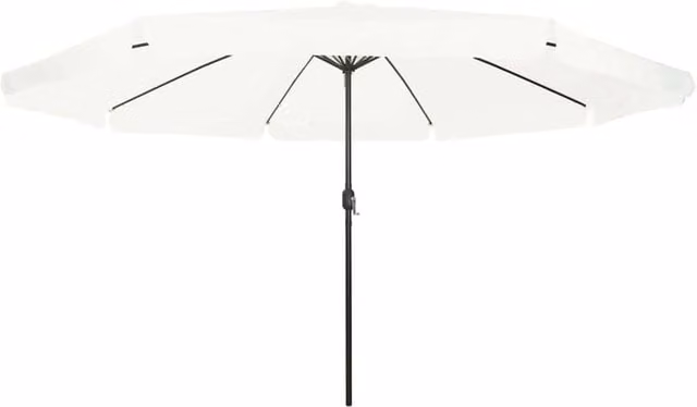 Berkfield Home Garden Umbrella in Sand White, W: 394 cm, D: 248 cm, H: 245 cm – 1