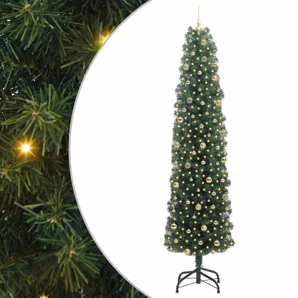 Berkfield Home Artificial Christmas Tree with 300 LEDs in Green, Height: 240 cm – 2